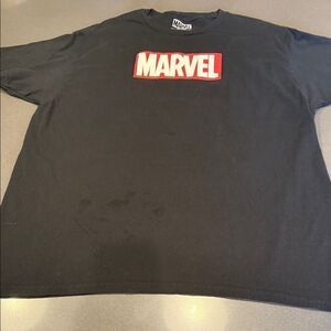 Marvel Black Tee with Red Logo